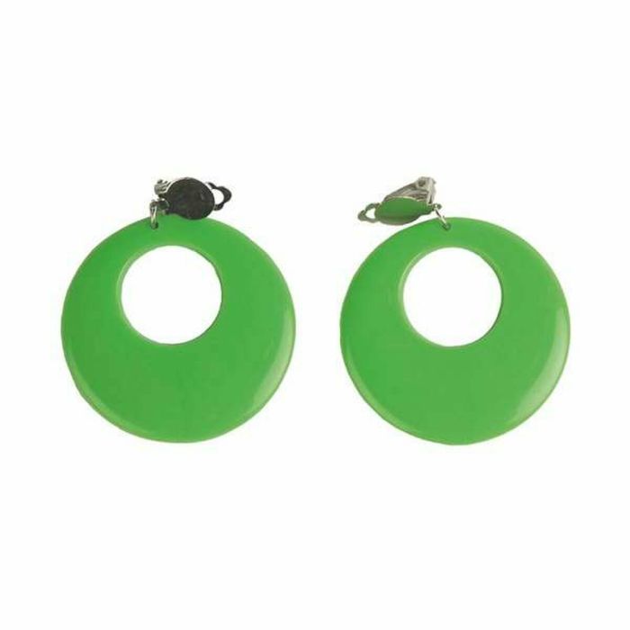 2 pendientes flamenca verde 4,5 cm