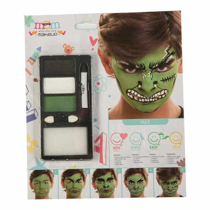 Set de Maquillaje Infantil My Other Me Hulk Verde (24 x 20 cm) 1