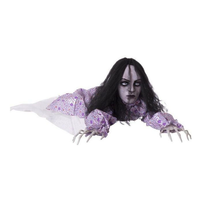 Decoración para Halloween My Other Me Zombie Girl Crawling Luces Movimiento con sonido (30 x 20 x 160 cm)
