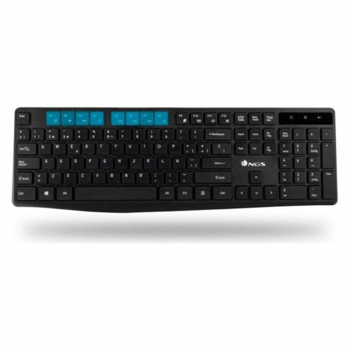 Teclado y Ratón Inalámbrico NGS NGSWIRELESSSETALLUREKIT 1200 dpi 2.4 GHz Negro (1 unidad) 2