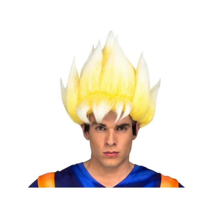 Peluca adulto sayan goku talla única