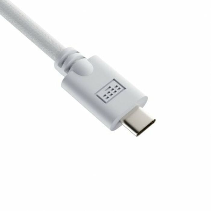 Cable USB A a USB-C Newskill NS-AC-COILC-W Blanco 3