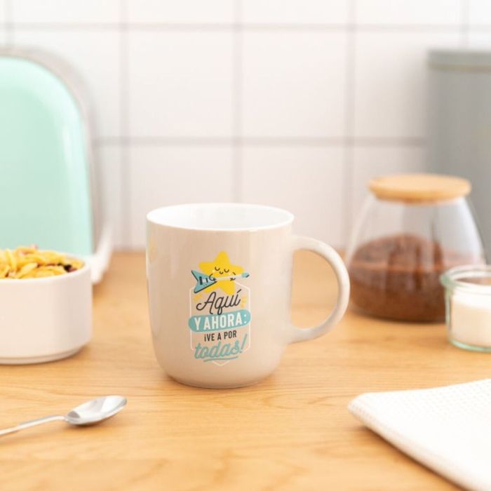 Taza Mug Mr. Wonderful AQUÍ Y AHORA: ¡VE A POR TODAS! Multicolor Cerámica 370 ml 2