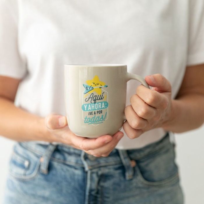 Taza Mug Mr. Wonderful AQUÍ Y AHORA: ¡VE A POR TODAS! Multicolor Cerámica 370 ml 1