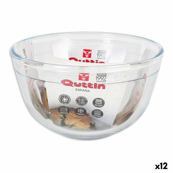 Bol para Mezclar Quttin Vidrio 1,1 L Transparente (12 Unidades) Bol para Mezclar Quttin Vidrio 1,1 L Transparente (12 Unidades)