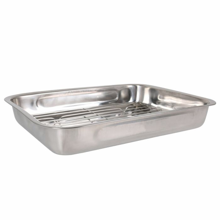 Bandeja para Horno Quttin Acero Plateado Rectangular 43,4 x 31,2 cm (4 Unidades) 1