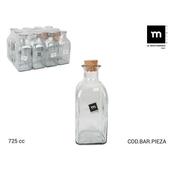 Botella de Cristal La Mediterránea Medi Tapón 725 ml (12 Unidades) 2