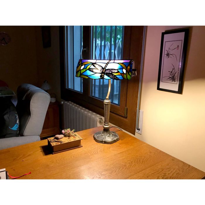 Lámpara de mesa Viro Fly Azul Zinc 60 W 34 x 54 x 23 cm 1