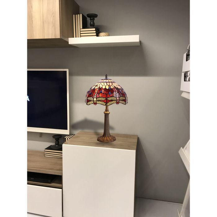 Lámpara de mesa Viro Belle Rouge Granate Zinc 60 W 30 x 50 x 30 cm 6