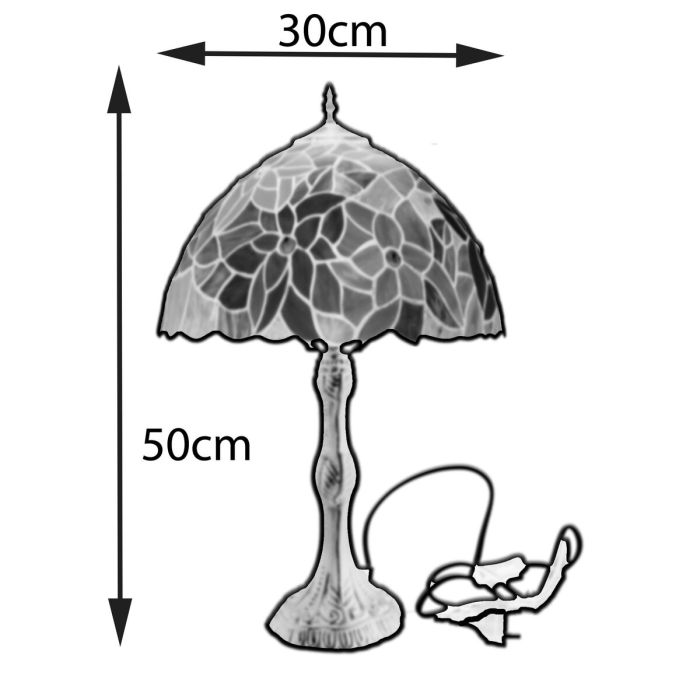 Lámpara de mesa Viro Dalí Ambar Zinc 60 W 30 x 50 x 30 cm 1