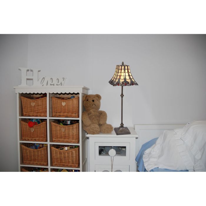 Lámpara de mesa Viro Iluminación Crema Zinc 60 W 20 x 60 x 20 cm 1