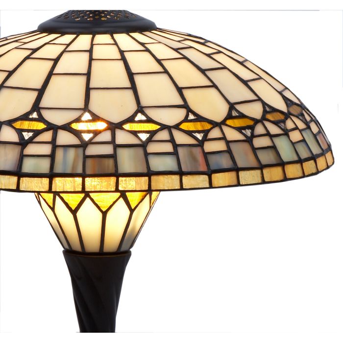 Lámpara de mesa Viro Quarz Ambar Zinc 60 W 40 x 56 x 40 cm 2