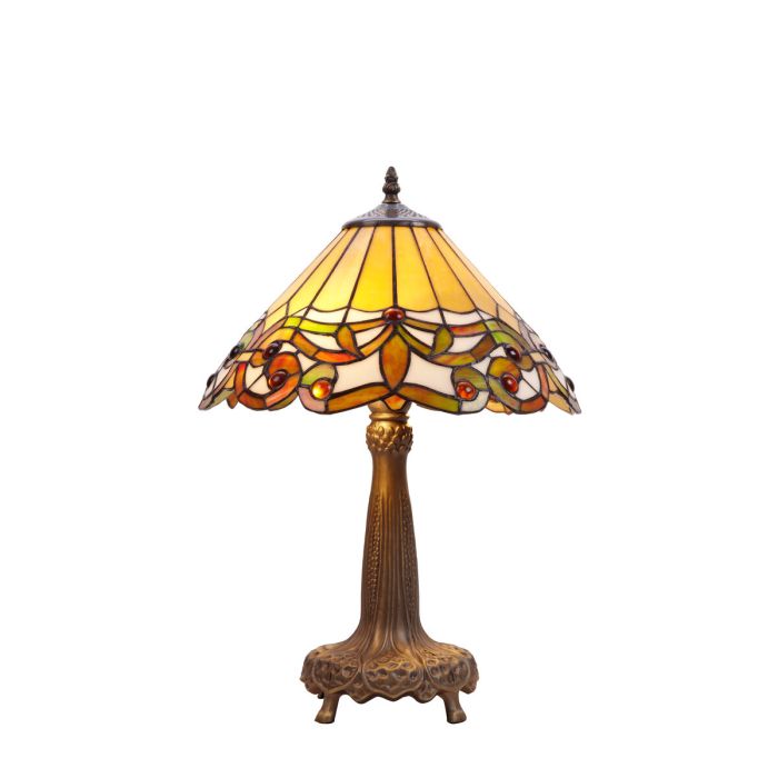 Lámpara de mesa Viro Iluminación Beige Zinc 60 W 35 x 55 x 35 cm