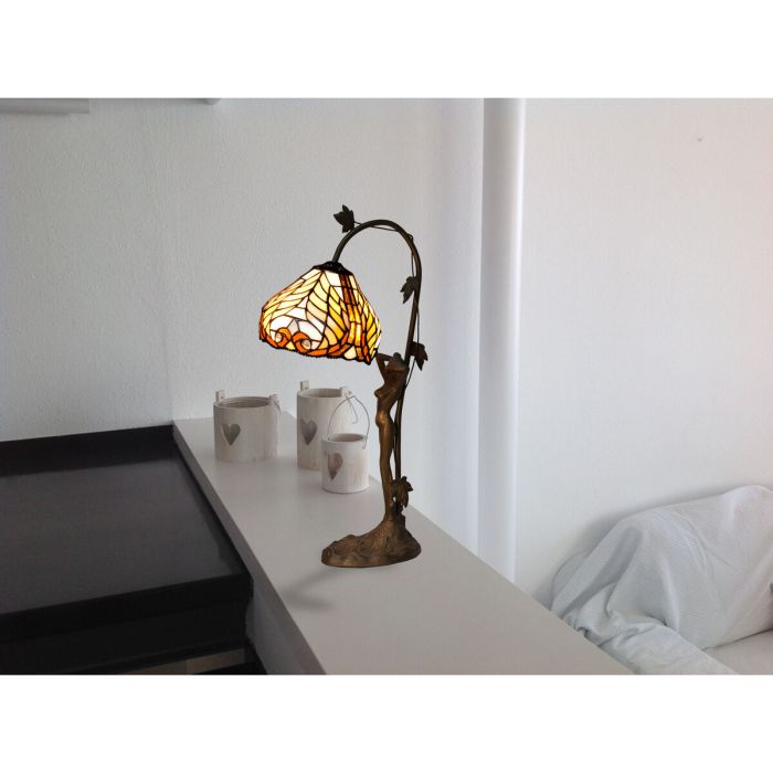 Lámpara de mesa Viro Dalí Marrón Zinc 60 W 20 x 54 x 20 cm 1 Lámpara de mesa Viro Dalí Marrón Zinc 60 W 20 x 54 x 20 cm 1