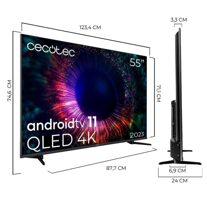 Televisión Cecotec 02568 55" 4K Ultra HD QLED Android TV 1