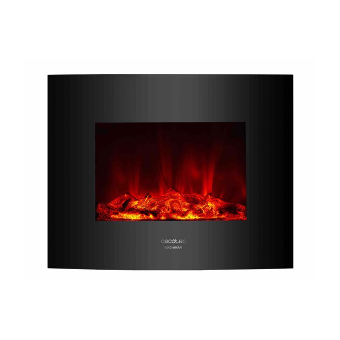 Chimenea Eléctrica Decorativa de Pared Cecotec Warm 2600 Curved Flames 2000W 2