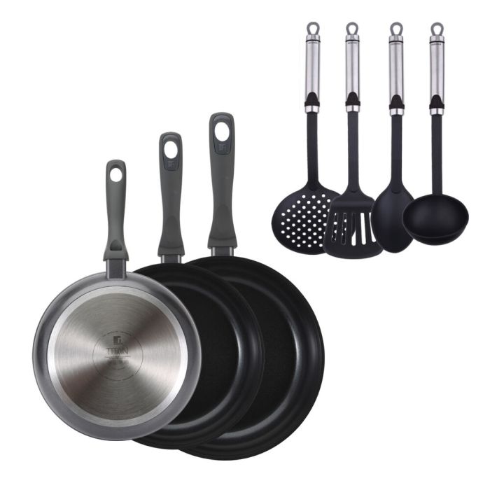 Set de Sartenes Bergner Cookware Titan Aluminio (7 pcs)