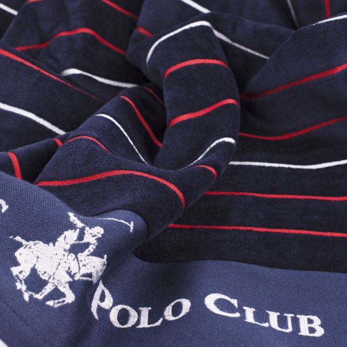 Toalla de Playa Beverly Hills Polo Club Azul 90 x 160 cm 2 Toalla de Playa Beverly Hills Polo Club Azul 90 x 160 cm 2