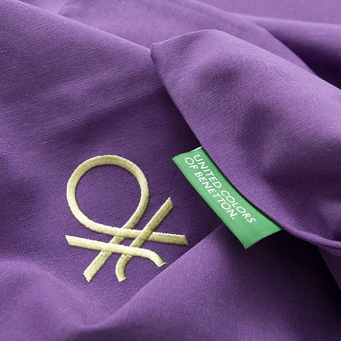 Juego de funda nórdica Benetton Rainbow Verde Morado 63 x 63 cm 2 Piezas 1