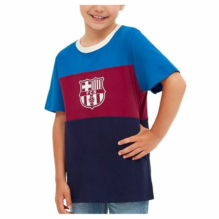 Camiseta de Fútbol de Manga Corta para Niños F.C. Barcelona Rojo 1
