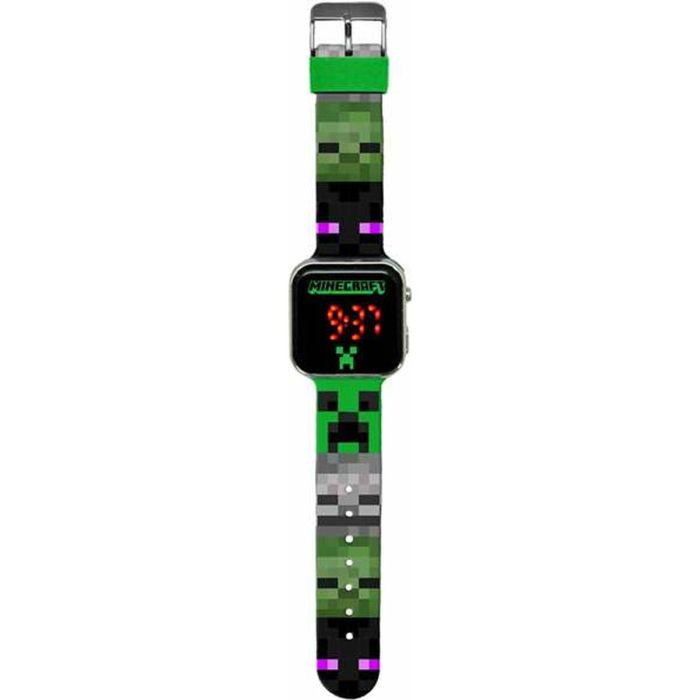 Reloj Led Minecraft Min4165 Kids Licensing