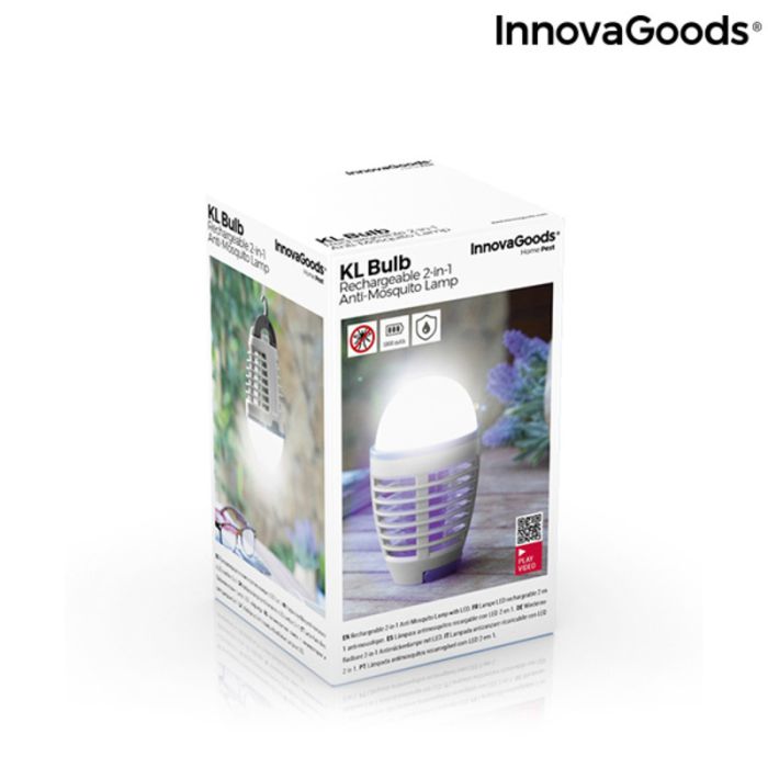 Lámpara Antimosquitos Recargable con LED 2 en 1 KL Bulb InnovaGoods 1