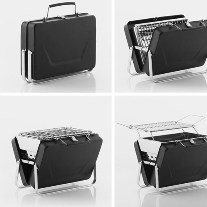 Maletín Barbacoa de Carbón Portátil y Plegable InnovaGoods Handy·Q (Reacondicionado A+) 4
