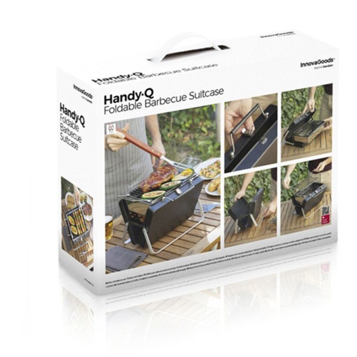 Maletín Barbacoa de Carbón Portátil y Plegable InnovaGoods Handy·Q (Reacondicionado A+) 1