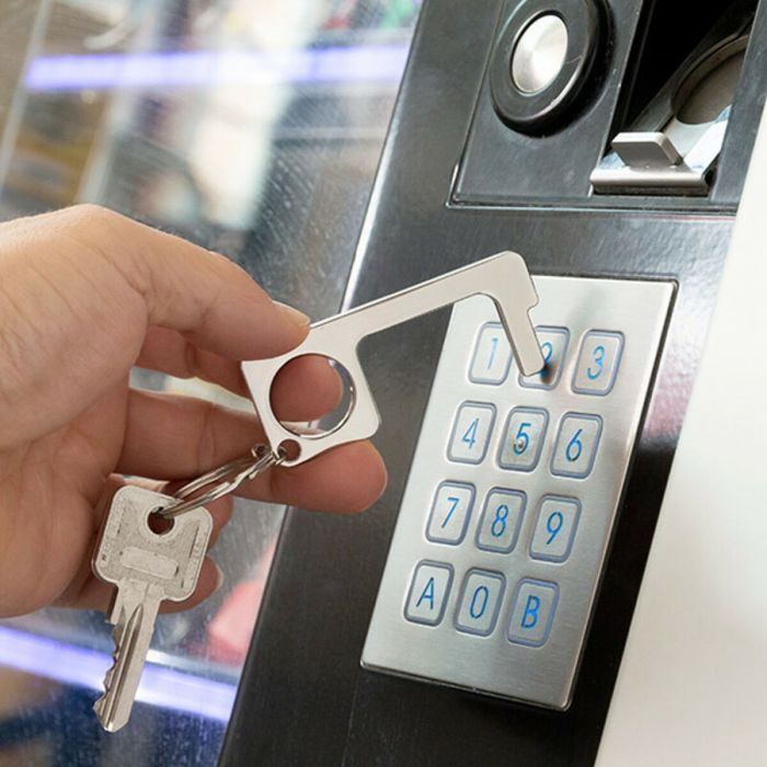 Llavero Higiénico Abrepuertas Multiusos Security