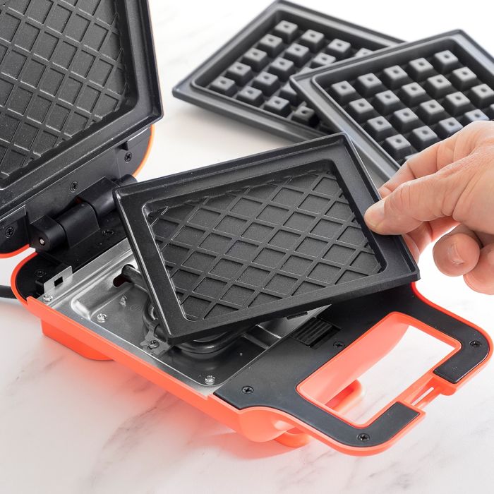 Gofrera y Sandwichera 2 en 1 con Recetas Wafflicher InnovaGoods Negro Rojo 600 W (Reacondicionado A+) 10 Gofrera y Sandwichera 2 en 1 con Recetas Wafflicher InnovaGoods Negro Rojo 600 W (Reacondicionado A+) 10