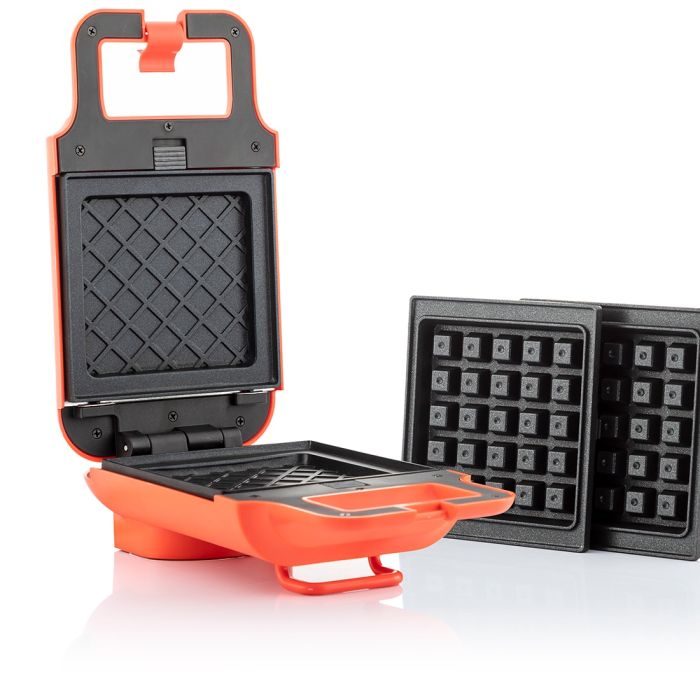 Gofrera y Sandwichera 2 en 1 con Recetas Wafflicher InnovaGoods Negro Rojo 600 W (Reacondicionado A+) 2 Gofrera y Sandwichera 2 en 1 con Recetas Wafflicher InnovaGoods Negro Rojo 600 W (Reacondicionado A+) 2