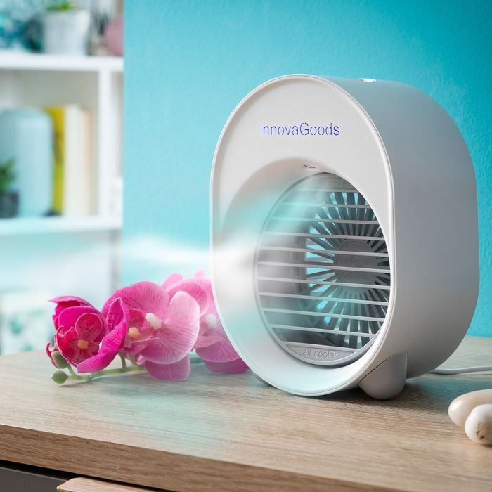 Mini Climatizador Humidificador por Ultrasonidos con LED Koolizer InnovaGoods humidificador mini Blanco 200 ml (Reacondicionado Mini Climatizador Humidificador por Ultrasonidos con LED Koolizer InnovaGoods humidificador mini Blanco 200 ml (Reacondicionado