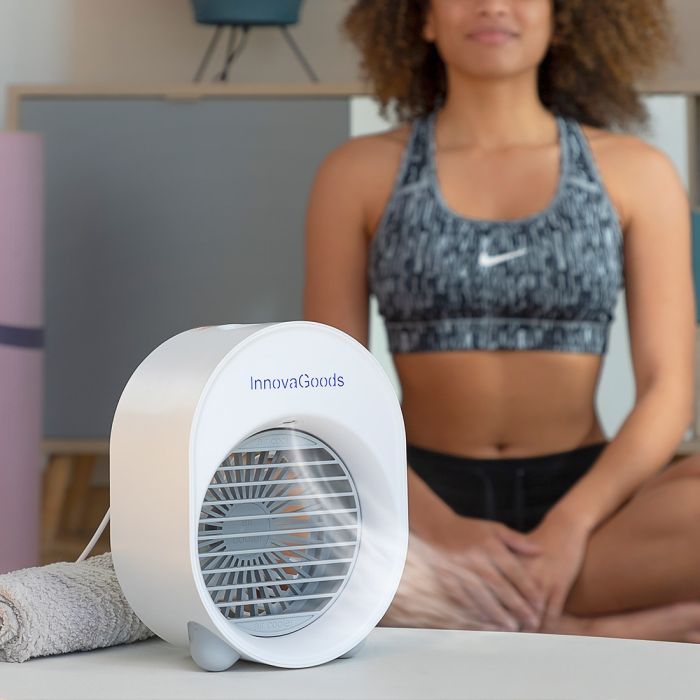 Mini Climatizador Humidificador por Ultrasonidos con LED Koolizer InnovaGoods Humidificador mini 200 ml Blanco (Reacondicionado 7 Mini Climatizador Humidificador por Ultrasonidos con LED Koolizer InnovaGoods Humidificador mini 200 ml Blanco (Reacondicionado 7