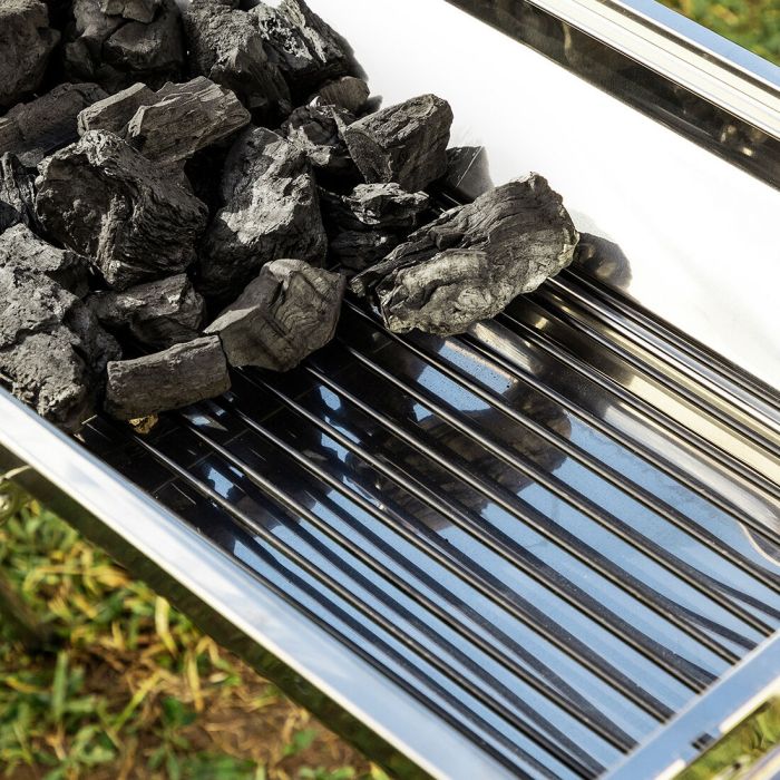 Barbacoa Plegable de Acero Inoxidable para Carbón ExelQ InnovaGoods 9
