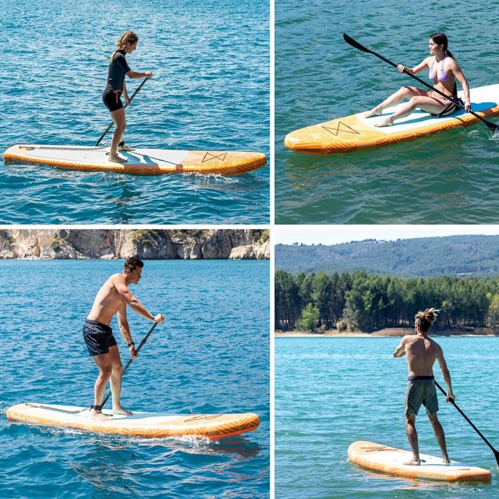 Tabla de Paddle Surf Hinchable 2 en 1 con Asiento y Accesorios Siros InnovaGoods 10'5" 320 cm 6