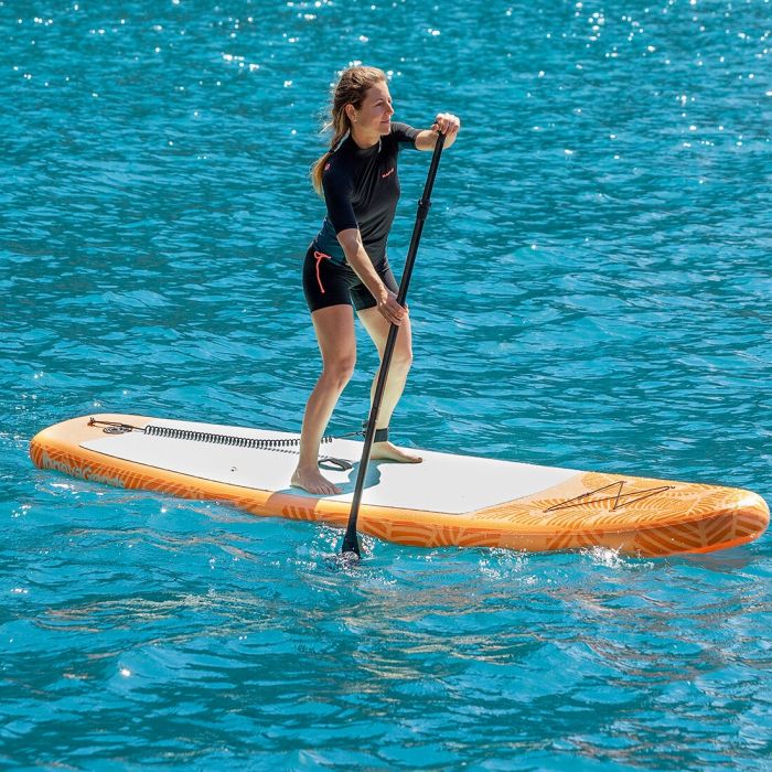 Tabla de Paddle Surf Hinchable 2 en 1 con Asiento y Accesorios Siros InnovaGoods 10'5" 320 cm Naranja (Reacondicionado A+) 27