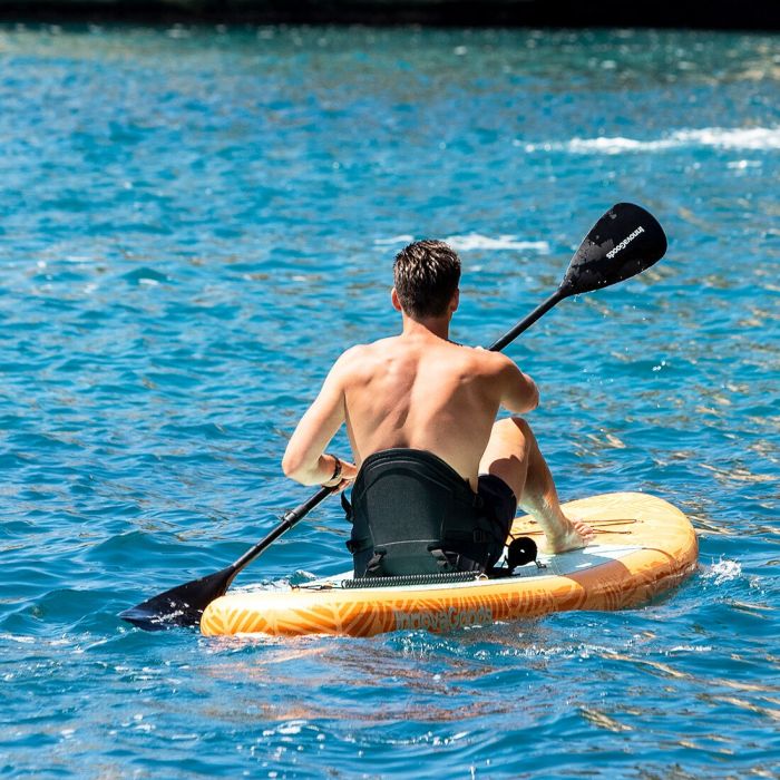 Tabla de Paddle Surf Hinchable 2 en 1 con Asiento y Accesorios Siros InnovaGoods 10'5" 320 cm Naranja (Reacondicionado A+) 24