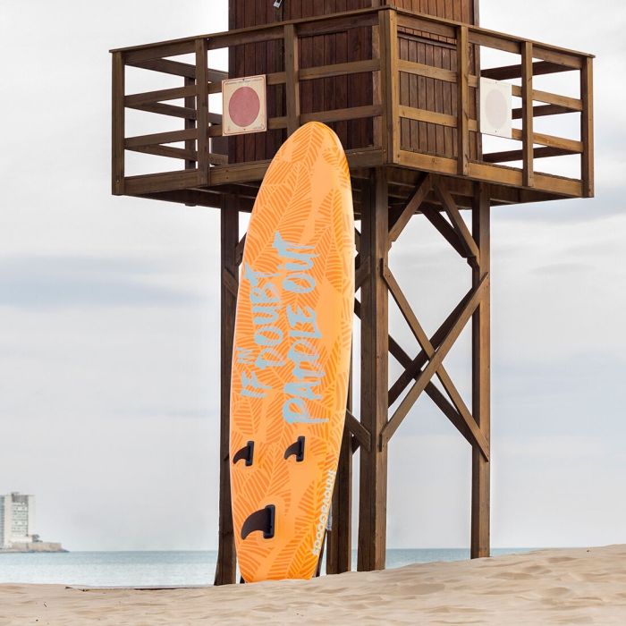Tabla de Paddle Surf Hinchable 2 en 1 con Asiento y Accesorios Siros InnovaGoods 10'5" 320 cm Naranja (Reacondicionado A+) 23