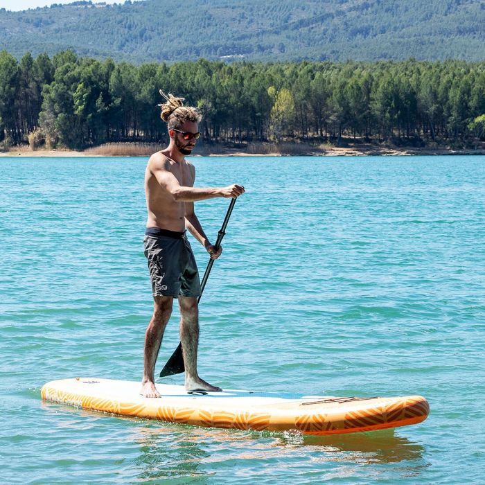 Tabla de Paddle Surf Hinchable 2 en 1 con Asiento y Accesorios Siros InnovaGoods 10'5" 320 cm Naranja (Reacondicionado A+) 22