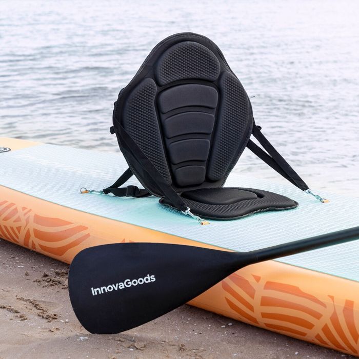 Tabla de Paddle Surf Hinchable 2 en 1 con Asiento y Accesorios Siros InnovaGoods 10'5" 320 cm Naranja (Reacondicionado A+) 21