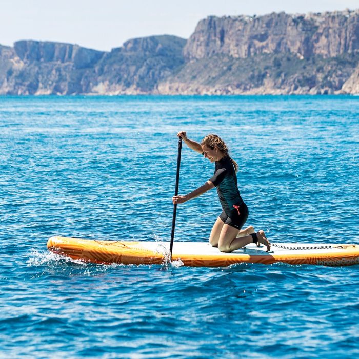 Tabla de Paddle Surf Hinchable 2 en 1 con Asiento y Accesorios Siros InnovaGoods 10'5" 320 cm Naranja (Reacondicionado A+) 20