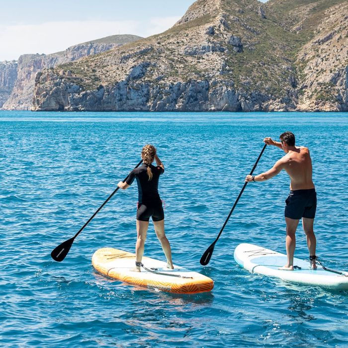 Tabla de Paddle Surf Hinchable 2 en 1 con Asiento y Accesorios Siros InnovaGoods 10'5" 320 cm Naranja (Reacondicionado A+) 17
