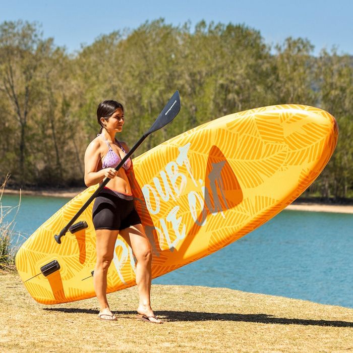 Tabla de Paddle Surf Hinchable 2 en 1 con Asiento y Accesorios Siros InnovaGoods 10'5" 320 cm Naranja (Reacondicionado A+) 15