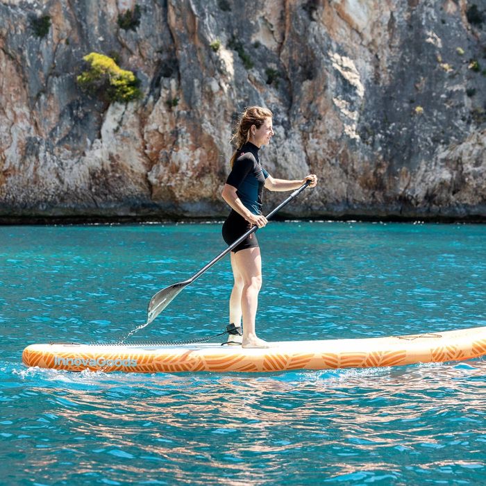 Tabla de Paddle Surf Hinchable 2 en 1 con Asiento y Accesorios Siros InnovaGoods 10'5" 320 cm Naranja (Reacondicionado A+) 14