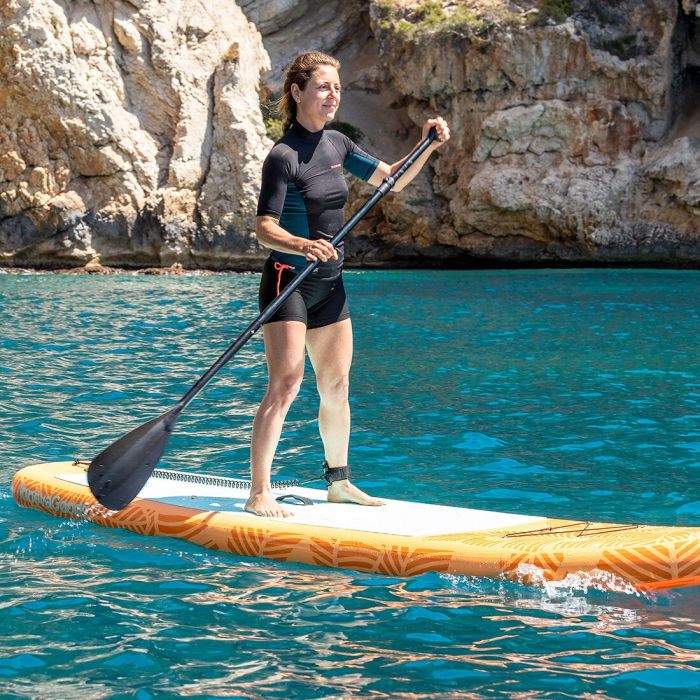 Tabla de Paddle Surf Hinchable 2 en 1 con Asiento y Accesorios Siros InnovaGoods 10'5" 320 cm Naranja (Reacondicionado A+) 12