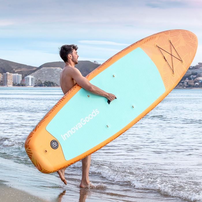 Tabla de Paddle Surf Hinchable 2 en 1 con Asiento y Accesorios Siros InnovaGoods 10'5" 320 cm Naranja (Reacondicionado A+) 11