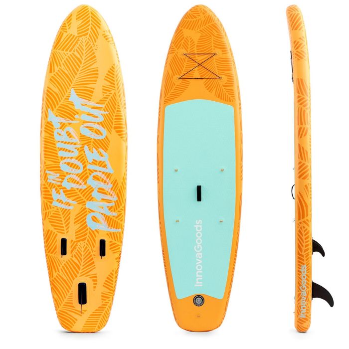 Tabla de Paddle Surf Hinchable 2 en 1 con Asiento y Accesorios Siros InnovaGoods 10'5" 320 cm Naranja (Reacondicionado A+) 4