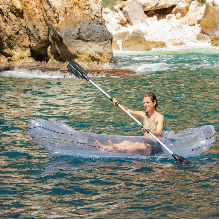 Kayak Hinchable Transparente con Accesorios Paros InnovaGoods 312 cm 2 plazas 21