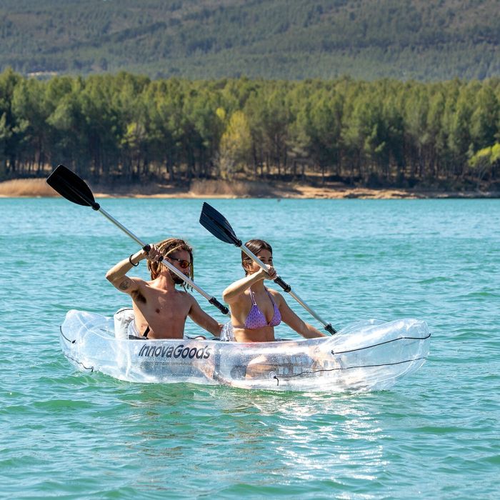 Kayak Hinchable Transparente con Accesorios Paros InnovaGoods 312 cm 2 plazas 18