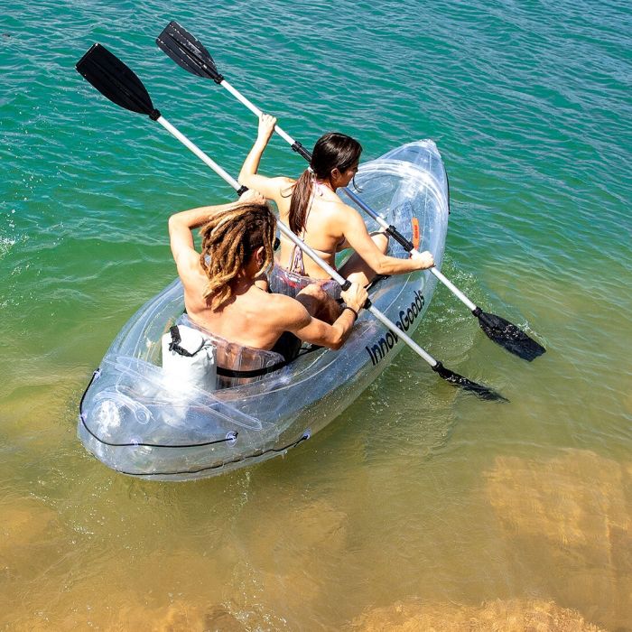 Kayak Hinchable Transparente con Accesorios Paros InnovaGoods 312 cm 2 plazas 16